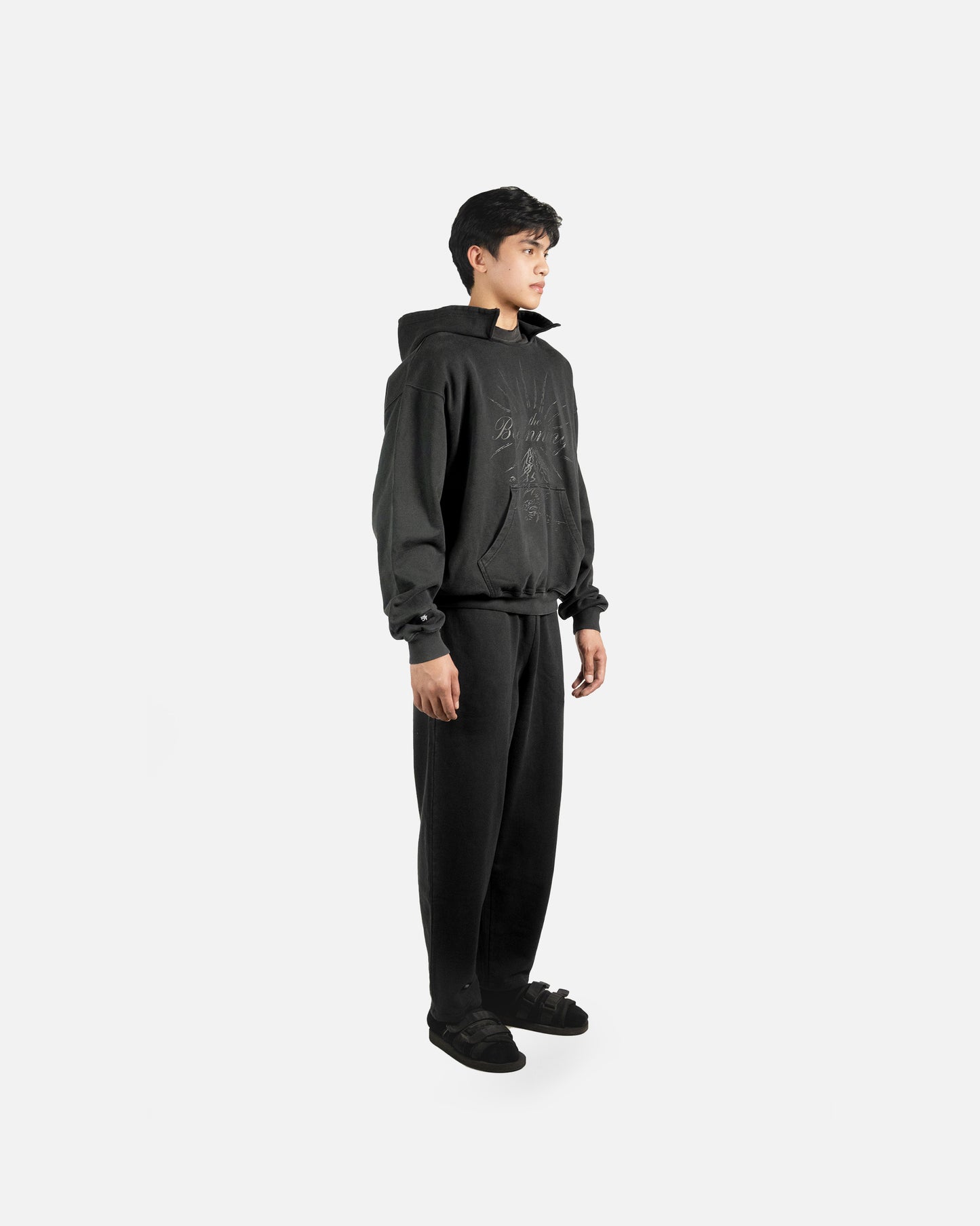 AETHER OPEN-NECK HOODIE